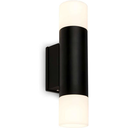 217625 - BRILONER LLAMBË LED PËR BANJO, E ZEZË, 27.5 CM, IP44, DRIITË E BARDHË E NGROHTË, LLAMBË MURI, DRIITË PASQYRE PËR BANJO