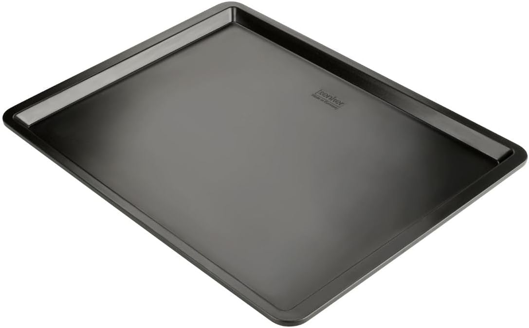 262637 - Zenker Tepsi pjekjeje dhe biskotash, Rezistent ndaj nxehtësisë deri në 230°C, 42 x 32 x 0.5 cm, Ngjyrë e zezë metalike