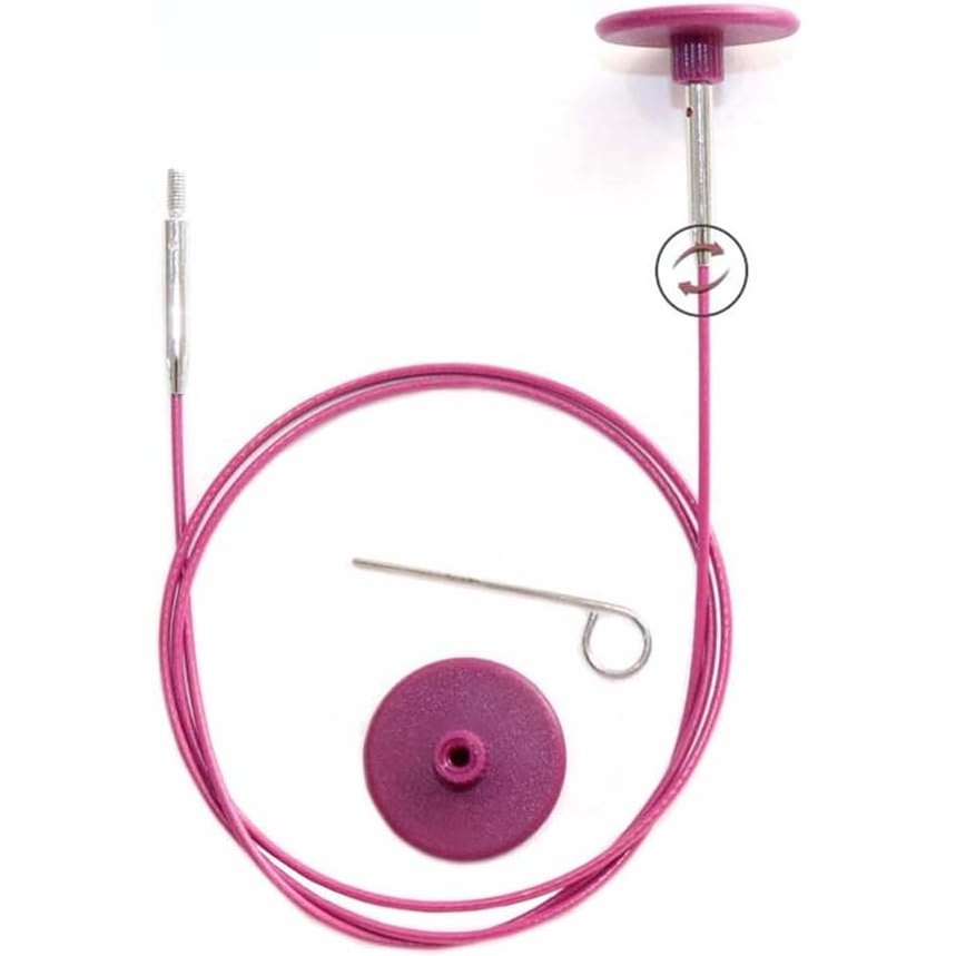 181224 - KNITPRO - Kabllo e Ndërrueshme në Ngjyrë Vjollcë, Madhësi 50cm - 1 Copë