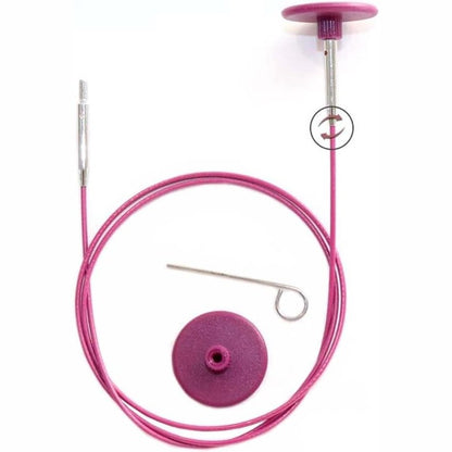 181224 - KNITPRO - Kabllo e Ndërrueshme në Ngjyrë Vjollcë, Madhësi 50cm - 1 Copë