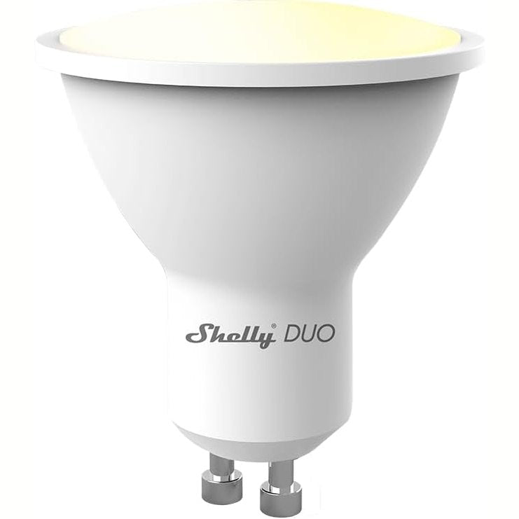 167869 - SHELLY - Llambë LED Duo Smart Home, me Errësim GU10, i Kontrollueshëm Nga Aplikacioni, 5W, 400LM, 100-240V AC, E Pajtueshme me Alexa dhe Google Home, E Bardhë e Ngrohtë dhe e Ftohtë