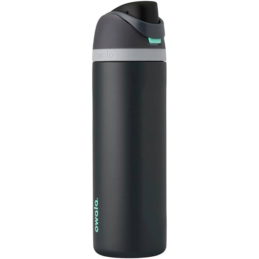 245831 - OWALA FreeSip Shishe uji e izoluar prej çeliku inox, 710 ml – pa BPA, ideale për sporte, fitnes, aktivitete në natyrë dhe udhëtime, Foggy Tide
