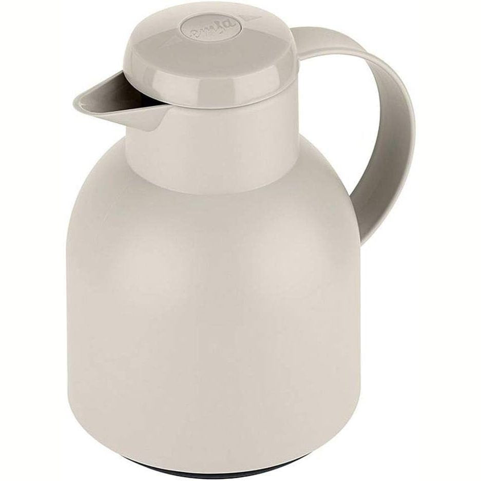 253309 - EMSA Samba F40104 Enë e izoluar, 1L, Mbyllje me shtypje të shpejtë, 100% e papërshkueshme nga rrjedhjet, Mban pijet të nxehta për 12 orë, të ftohta për 24 orë, Gri pluhur
