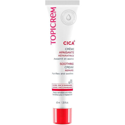 318975 - TOPICREM - CICA+, Krem Qetësues me Zink dhe Acid Hialuronik, 40 ml