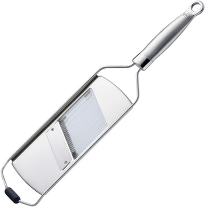 255310 - RÖSLE Prerëse Julienne, 3 futje, çelik inox 18/10, me mbështetëse silikoni, për perime, e zezë