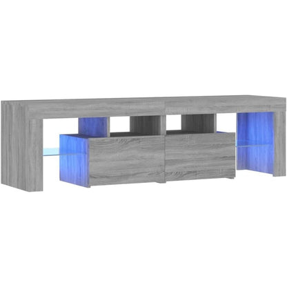 265447 - vidaXL Dollap TV me Drita LED Ngjyrë Sonoma Gri 140x36.5x40 cm