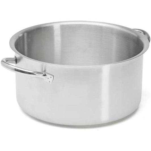 217200 - DE BLERËSI - Ena për tenxhere PRIM'APPETY prej çeliku inox (pa kapak) - 28 cm - Pa PFAS, Çelik inox i gradës profesionale 18/10, Bazë e trashë magnetike për gatim të kontrolluar, e përshtatshme për të gjitha sobat dhe furrat