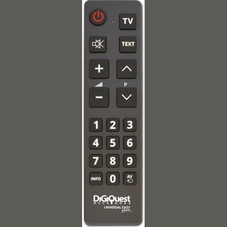 320626 - DIGIQUEST Telekomandë Easy Universal TV, Butona të mëdhenj, e lehtë për t’u përdorur