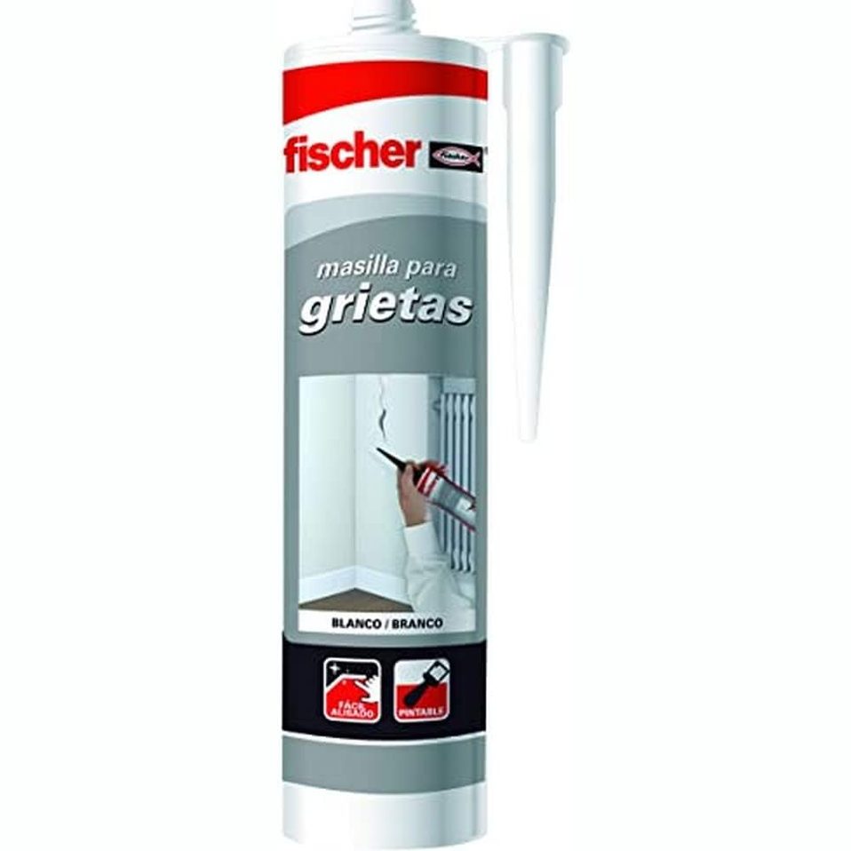 322765 - FISCHER, mbushës akrilik i bardhë për mbushjen e çarjeve, riparime të brendshme, i lyeshëm, i larë me ujë, ngjitje e lartë në materiale të shumëfishta, 300 ml