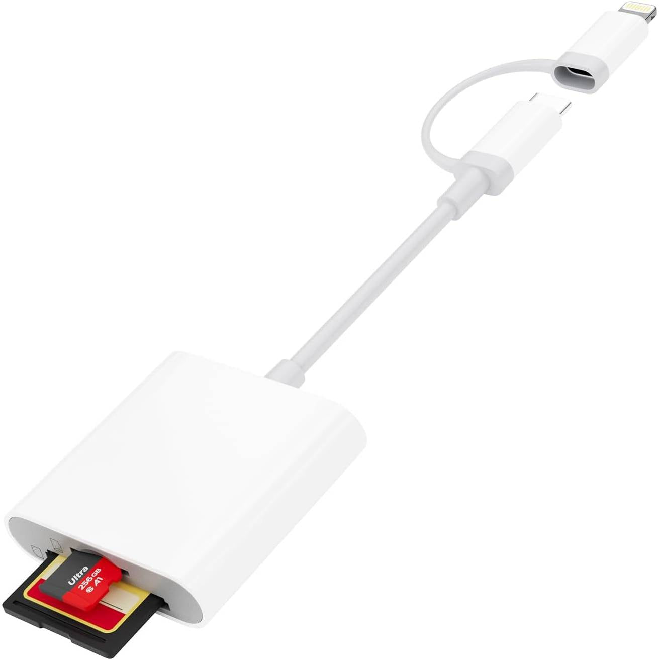 269540 - Adaptues 2-në-1 për lexuesin e kartave USB-C SD/Micro SD për iPhone 16/15/14/13, MacBook, Galaxy S20/S21