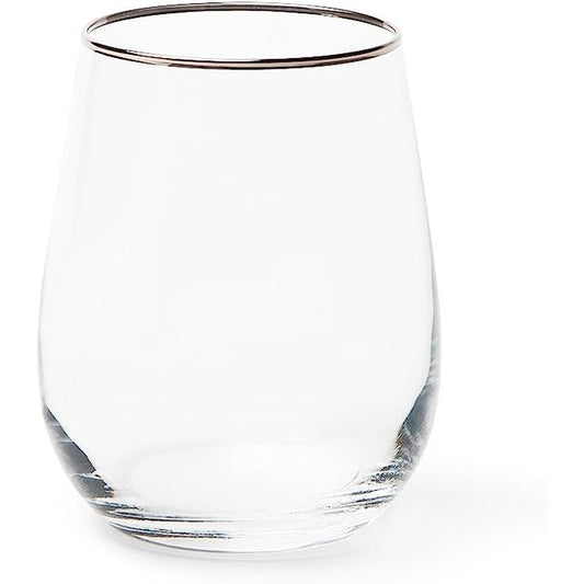 136427 - EXCELSA PLATINUM Set me 6 Gota Uji, Gotë e Fryrë me Skaj Argjendi, Kapaciteti 470ml