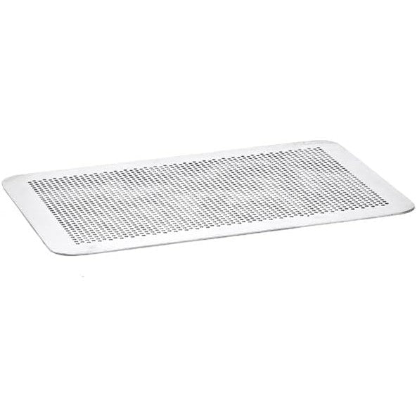 218312 - DE BUYER - Tepsi alumini e sheshtë me vrima - 30 x 20 cm, Argjend