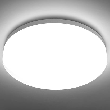 219329 - LEPRO Dritë Tavani 15W, LED IP54 e papërshkueshme nga uji, Llambë Banjo 5000K 1500LM, Dritë Tavani e Rrumbullakët Ø22cm, ideale për Banjo, Dhomë Gjumi, Korridor, Kuzhinë, Dhomë Ndenjeje, Ballkon, E Bardhë e Ftohtë