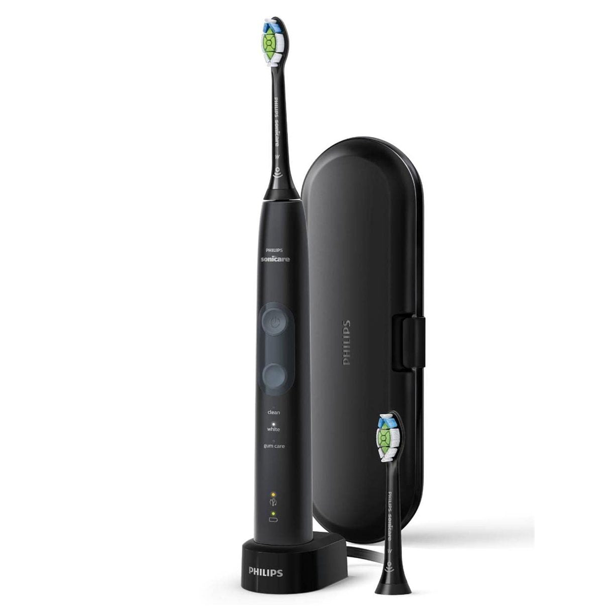 315066 - urçë dhëmbësh elektrike Sonicare ProtectiveClean 5100, e zezë, me kuti udhëtimi, 3 mënyra pastrimi, 2 kokë furçe zbardhuese, HX6850/47