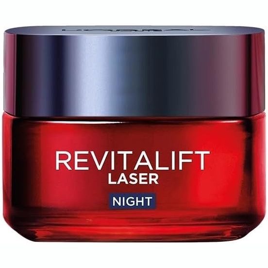 298533 - L'ORÉAL PARIS Maskë krem nate kundër plakjes me veprim të trefishtë - 50 ml - Pro-Retinol, acid hialuronik, vitaminë C - Revitalift Laser