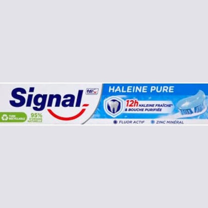 322164 - SIGNAL - Pastë dhëmbësh Pure Breath, 75ml, 12 orë freski, 95% përbërës natyral