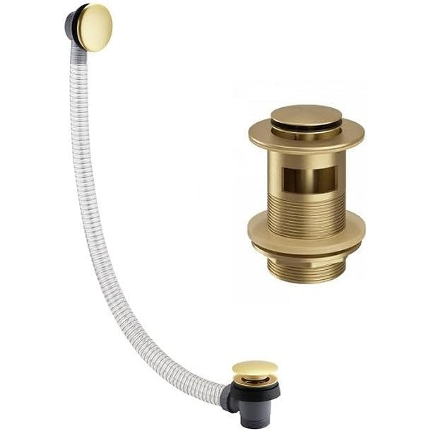 183143 - GROHE Kullues për Banjo dhe Lavaman, me Piston dhe Valvulë prej Bronzi të Lëmuar, Përfundim prej Bronzi të Lëmuar