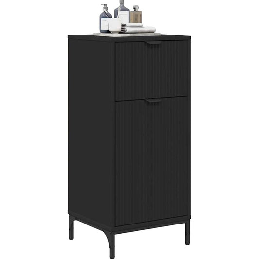 181768 - VIDAXL Dollap Banjo me Sirtar dhe Derë, Materiale: Ngjyrë e Zezë, Përmasat: 39.5x36x88cm