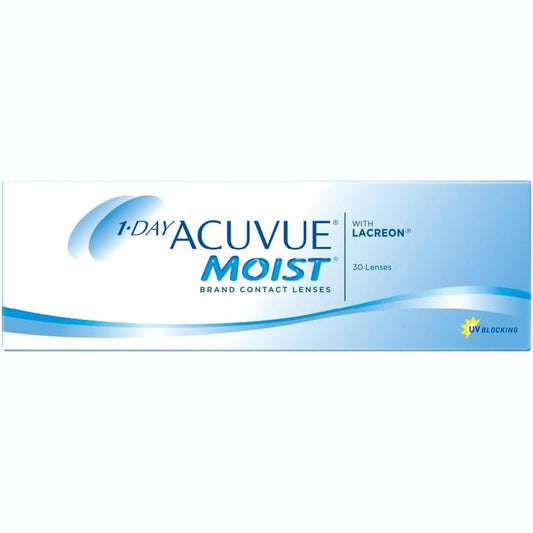 311313 - ACUVUE 1-DAY Acuvue MOIST, Lente kontakti ditore, Mbrojtje nga rrezet UV, -2.50 dioptri, BC 8.5, DIA 14.20, 29 lente