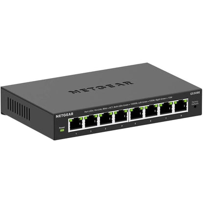 295818 - NETGEAR - Ndërprerës Ethernet Gigabit me 8 Porta GS308EV4 - Metal, i Menaxhuar në Web, Seria Plus, Plug-and-Play, Pa Ventilator, i Montueshëm në Tavolinë ose në Mur