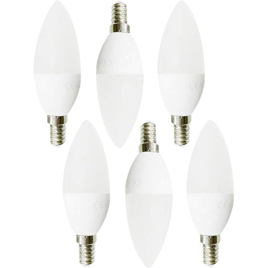 141951 - COM-FORT HOUSE llambë LED në formë qiriu – lidhës E14, 7 W, dritë e ftohtë (set me 6 copë).