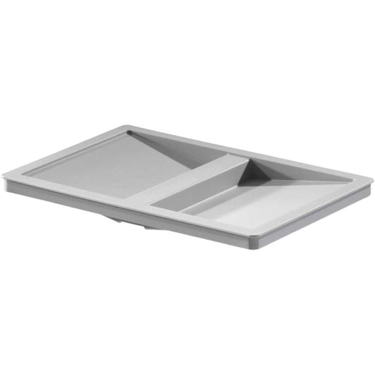 209832 - HAILO Kapak Zëvendësues për Kontejnerë Mbeturinash, i Përshtatshëm për 15L, 18L dhe 20L, Material Plastikë e Fortë Gri e Çelët, i Përshtatshëm për Kovën Rondo Tandem, me Ndarje Higjienike të Mbeturinave, Modeli 1104849