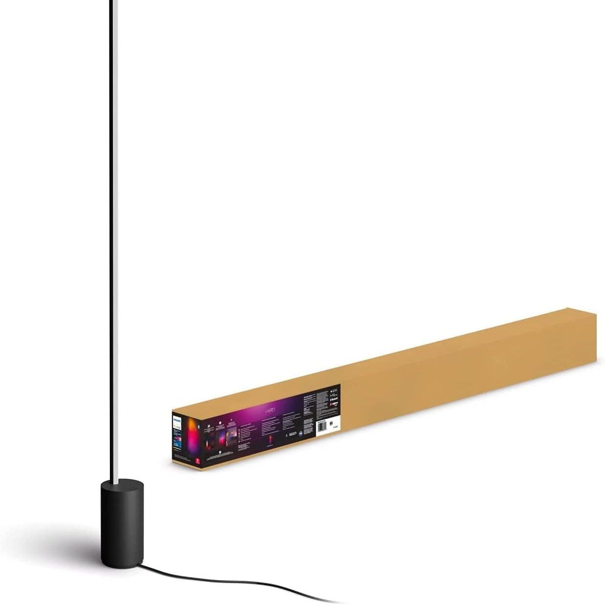 213016 - PHILIPS Llambë dyshemeje LED Hue White & Color Ambiance Gradient (2,550 lm), kolonë drite e errësueshme me 16 milion ngjyra