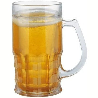 254371 - MIK Filxhan birre i izoluar me dy mure, dizajn trompe-l'oeil, i verdhë-portokalli, 13.5 x 16 cm, 400 ml, i ripërdorshëm, i sigurt për lavastovilje