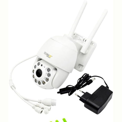 288714 - Technaxx Kamera Mbikëqyrjeje e Jashtme FullHD IP66, Detektor Lëvizjeje deri në 15 m, Rezolucion Videoje FullHD, Shikim Natën me IR, Kënd Rrotullimi 355° dhe 90°, Kamerë PT Dome 3MP WiFi TX-192