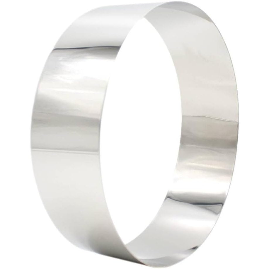 257066 - Decora - Kornizë rrethore prej çeliku inox, Diametri 20 x 6 cm, Argjend
