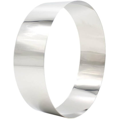257066 - Decora - Kornizë rrethore prej çeliku inox, Diametri 20 x 6 cm, Argjend