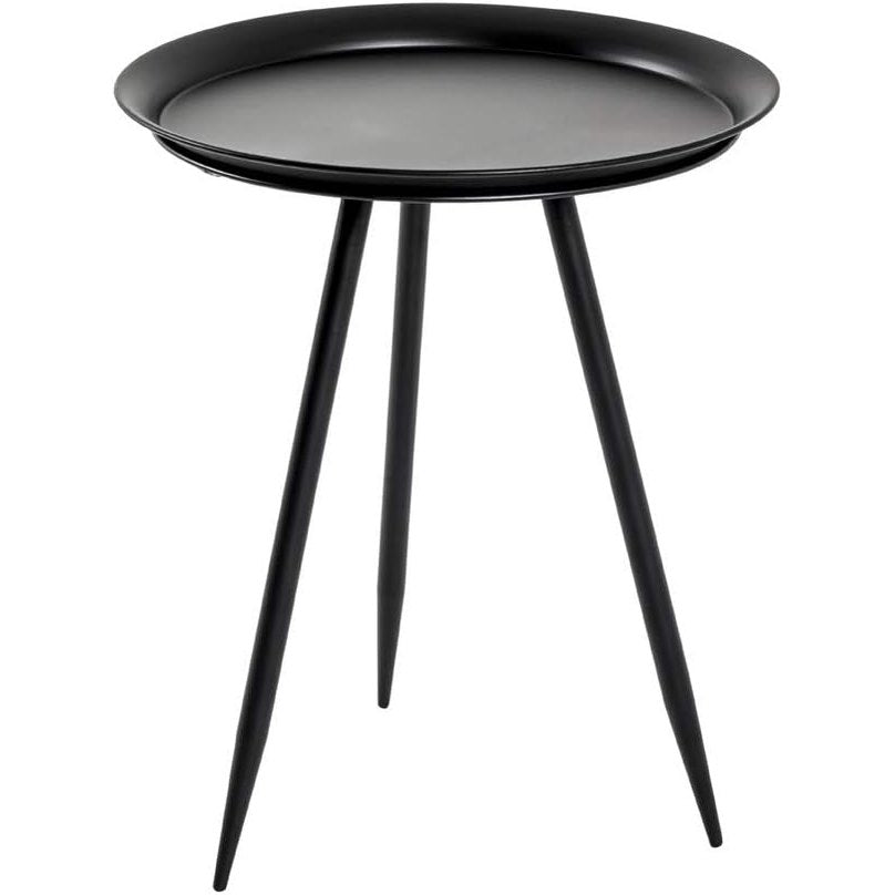 293046 - HAKU Tavolinë anësore metalike e zezë, përmasat L 54 x Ø 44 cm, stil modern