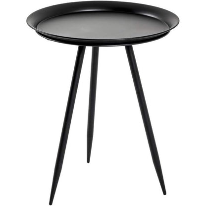 293046 - HAKU Tavolinë anësore metalike e zezë, përmasat L 54 x Ø 44 cm, stil modern