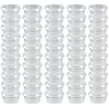 263980 - GOTA TË RRUMBULLAKËTA MIUPOO për salcë, plastike transparente me kapak me mentesha, set 50 copë, kapaciteti: 2 oz