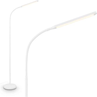 213881 - BRILONER Llambë dyshemeje LED me shirit drite, errësim me prekje të vazhdueshme, kabllo USB-C 1.5m, Ø21x170cm, e bardhë