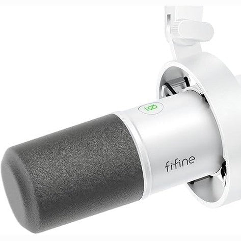 305174 - FIFINE Mikrofon Dinamik Studio USB/XLR, Kardioid RGB për PC, Lojëra, Podcasting, Streaming, Regjistrim Zëri, për PS4/5 Mac PC Mixer Karta Zëri - E Bardhë