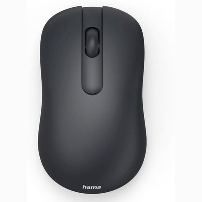 274547 - HAMA Maus pa tel, Maus optik pa zhurmë klikimi, 3 butona, 1200 DPI, teknologji 2.4 GHz, i zi