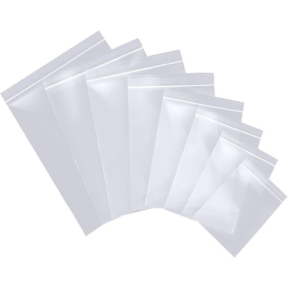 258091 - QSE PLASTIKE | Qese transparente hermetike me zip, 8x12cm, 240 copë, për ruajtjen e bizhuterive dhe komponentëve elektronikë