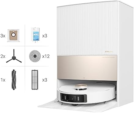 84003 - DREAME L20 Ultra - Fshesë Robot me Teknologji MopExtend, Heqje dhe Ngritje Mopi, Fuqia e Thithjes 7000 Pa, Set Aksesorësh për Dysheme dhe Qilima