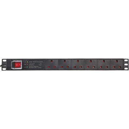 295226 - PULSE PDS6-SRG PDU 6-kahëshe për Mbretërinë e Bashkuar me spinë dhe mbrojtje nga mbitensionet në Mbretërinë e Bashkuar, 19" 1U