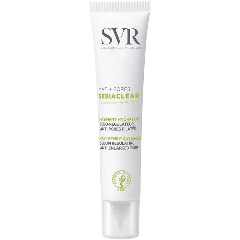 302222 - SVR - Sebiaclear Mat+Pores - Kujdes mat për poret e zmadhuara - Për lëkurë të kombinuar deri në të yndyrshme - Niacinamide, Gluconolactone - 40 ml