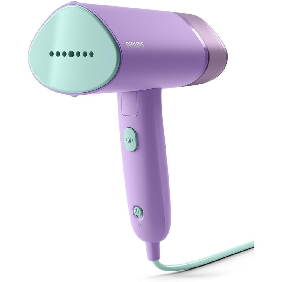 162561 - PHILIPS Avullues Portativ për Rroba, Seria 3000, 1000W, Prodhim Avulli 20g/min, Depozitë Uji 100ml, pa Nevojë për Dërrasë Hekurosjeje, me Qese Ruajtjeje, Pesha 630g, Ngjyra Vjollcë (STH3010/30)