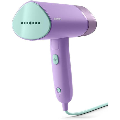 162561 - PHILIPS Avullues Portativ për Rroba, Seria 3000, 1000W, Prodhim Avulli 20g/min, Depozitë Uji 100ml, pa Nevojë për Dërrasë Hekurosjeje, me Qese Ruajtjeje, Pesha 630g, Ngjyra Vjollcë (STH3010/30)