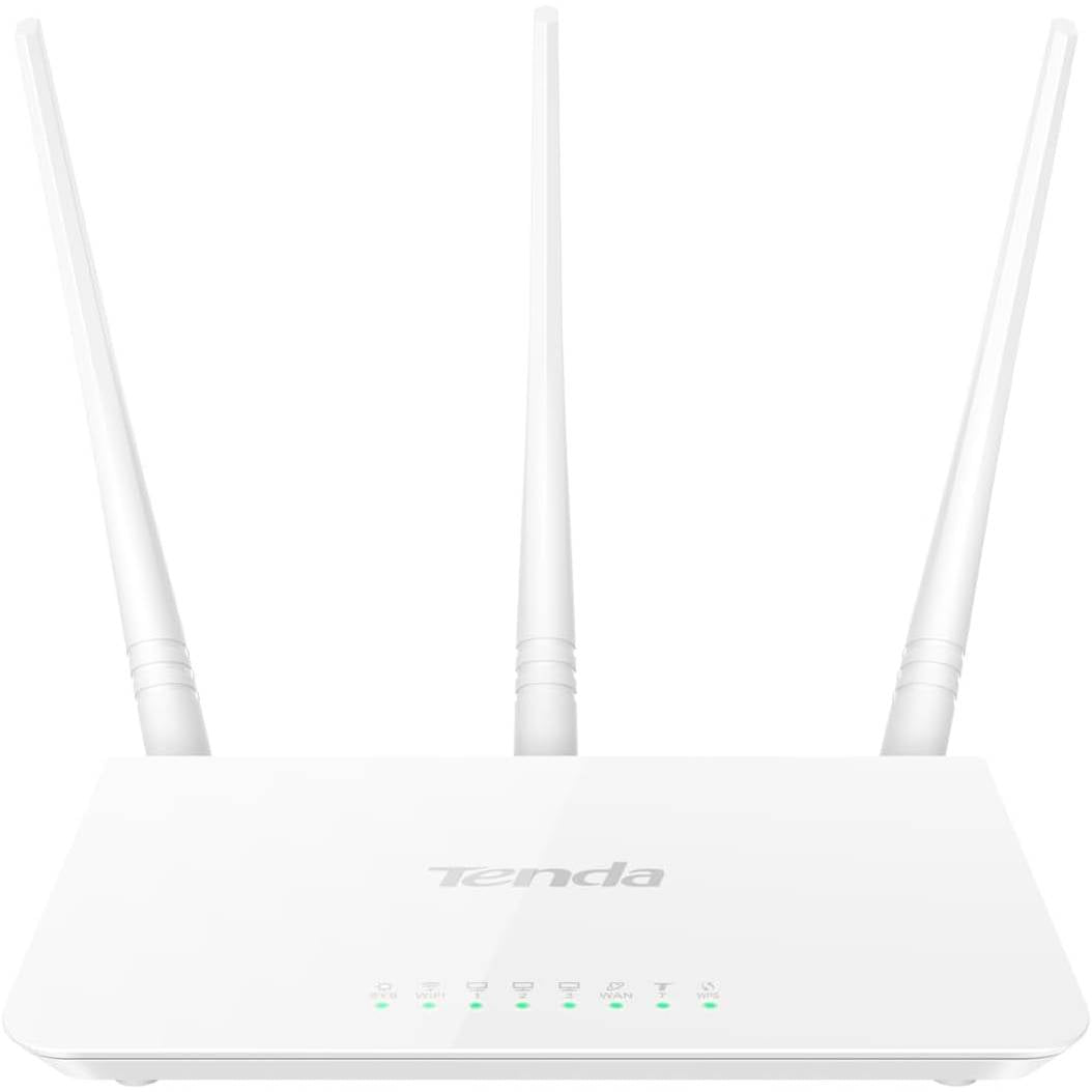 273874 - Tenda Router WiFi F3 N300, deri në 300 Mbps, 2.4 GHz, 3 Antena 5dBi, 3 Porta LAN/WAN, Kontroll Prindëror.