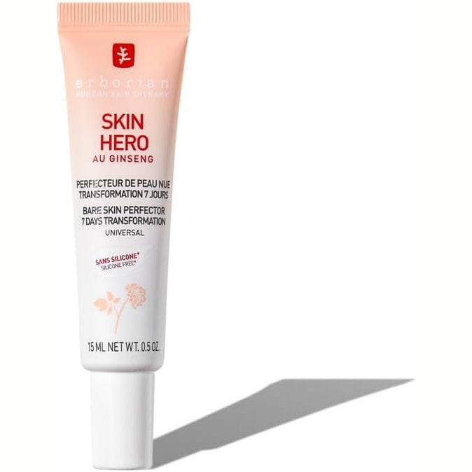 303223 - ERBORIAN Skin Hero - Përmirësues i lëkurës me xhensen dhe acid hialuronik - Hidratues, pa ngjyrosje dhe jo-komedogjenik - 15 ml