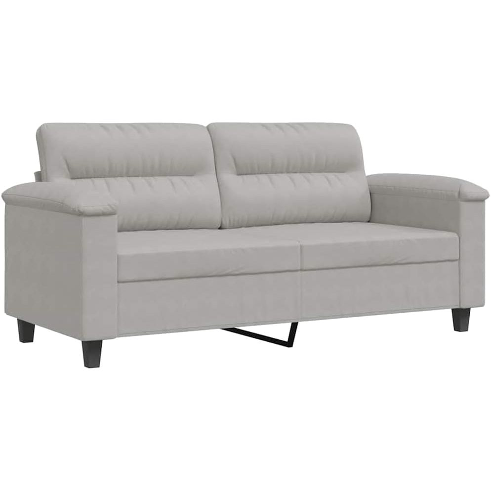 181605 - VIDAXL Divan për Dy Persona i Ngjyrës Gri e Çelët, Gjerësi 140cm, Material Pëlhurë