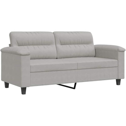 181605 - VIDAXL Divan për Dy Persona i Ngjyrës Gri e Çelët, Gjerësi 140cm, Material Pëlhurë