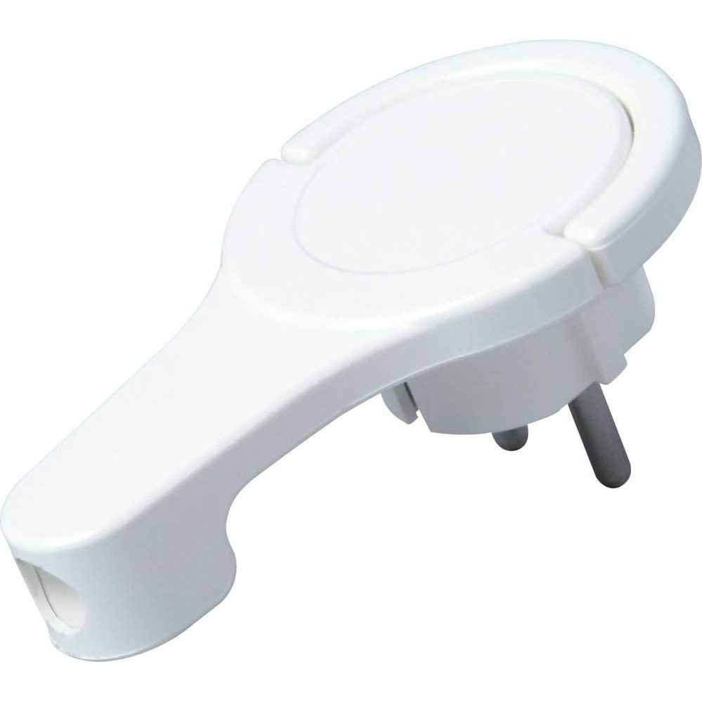 335566 - KOPP Prizë sigurie me kënd të drejtë, plastike e bardhë arktike, IP20 për kabllo energjie deri në 3 x 1.5 mm², 250V~
