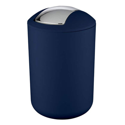 209854 - WENKO Kosh i Banjës Brasil L, Kosh i Vogël me Majë Lëkundëse, Kapacitet 6.5L, Blu, Dimensione Ø 19.5 x 31 cm