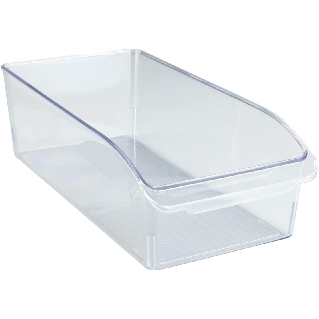 253956 - WENKO Organizues Frigorifer M, kuti ruajtjeje për frigoriferë dhe qilar, i sigurt për ushqimin, dizajn transparent, 15 x 9.5 x 31 cm, PET i qëndrueshëm